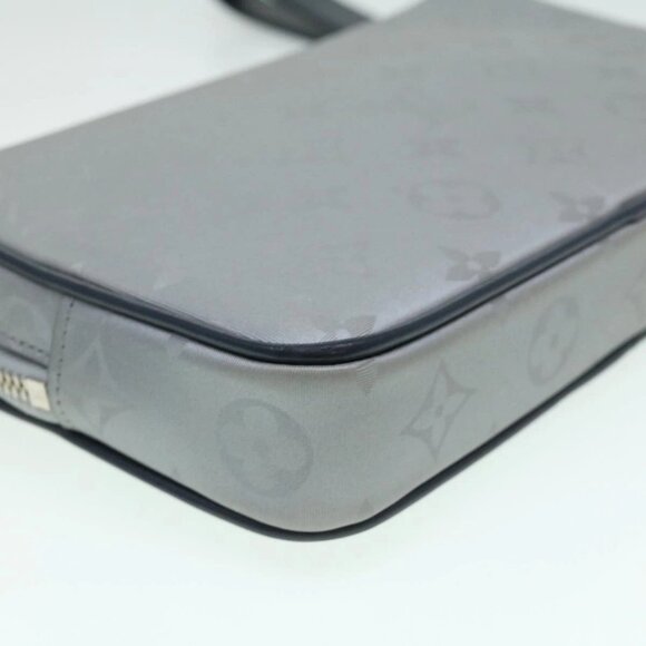 LOUIS VUITTON Monogram satellite Clutch Bag Silver M44171 LV Auth 32349A - Picture 5 of 16